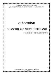 Giáo trình Quản trị sản xuất điều hành