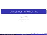 Kĩ thuật lập trình - Chương 1: Giới thiệu NNLT JAVA