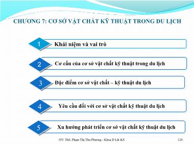 Kinh tế du lịch - Chương 7: Cơ sở vật chất kỹ thuật trong du lịch