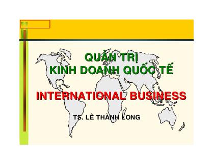 Quản trị kinh dianh quốc tế