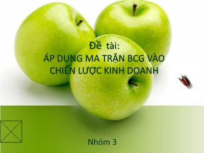 Quản trị kinh doanh - Áp dụng ma trận BDG vào chiến lược kinh doanh