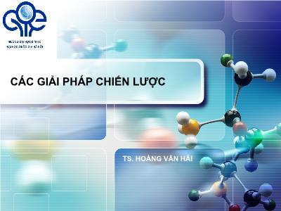 Quản trị kinh doanh - Các giải pháp chiến lược