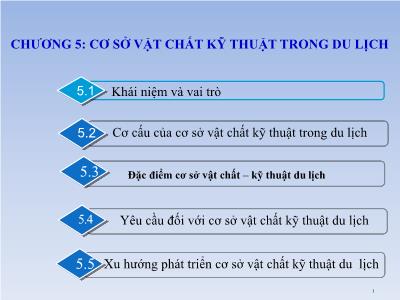 Quản trị kinh doanh - Chương 5: Cơ sở vật chất kỹ thuật trong du lịch