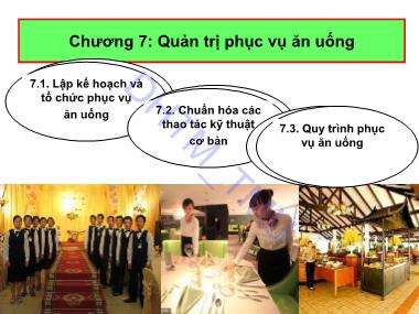 Quản trị kinh doanh - Chương 7: Quản trị phục vụ ăn uống