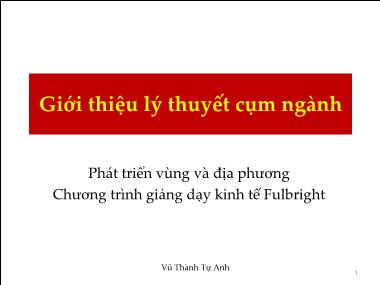 Quản trị kinh doanh - Giới thiệu lý thuyết cụm ngành