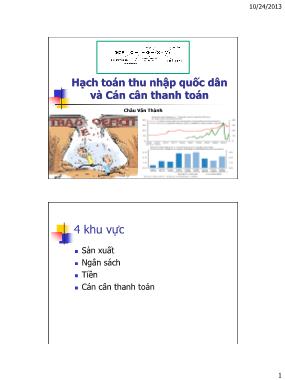 Quản trị kinh doanh - Hạch toán thu nhập quốc dân và Cán cân thanh toán