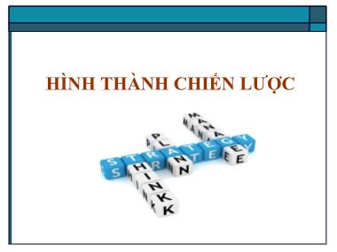 Quản trị kinh doanh - Hình thành chiến lược