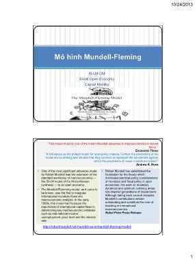 Quản trị kinh doanh - Mô hình Mundell - Fleming