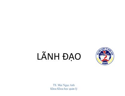 Quản trị kinh doanh - Phần: Lãnh đạo