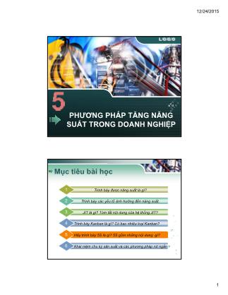 Quản trị kinh doanh - Phương pháp tăng năng suất trong doanh nghiệp