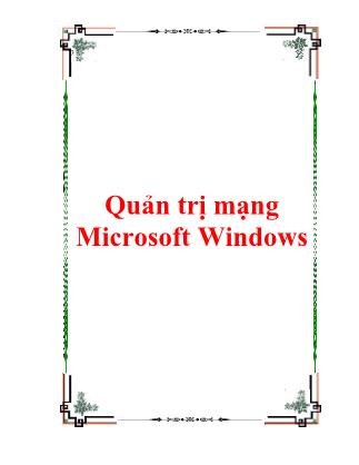 Quản trị mạng Microsoft Windows
