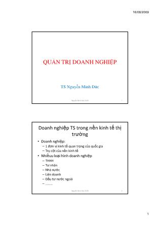 Quản trn doanh nghiệp - Kinh doanh thủy sản