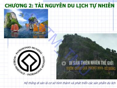 Tài nguyên du lịch - Chương 2: Tài nguyên du lịch tự nhiên