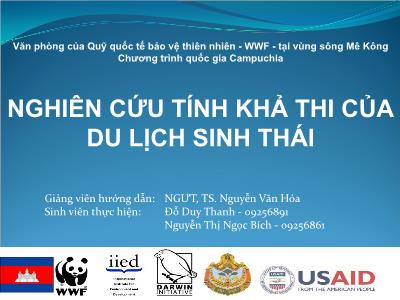 Văn hóa du lịch - Nghiên cứu tính khả thi của du lịch sinh thái