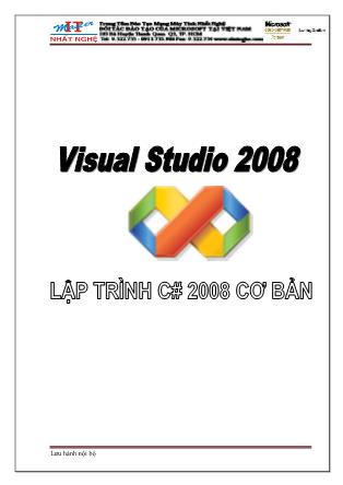 Visual studio 2008 - Lập trình C cơ bản