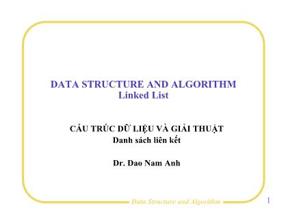 Cấu trúc dữ liệu và giải thuật - Cấu trúc dữ liệu