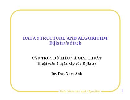 Cấu trúc dữ liệu và giải thuật - Thuật toán 2 ngăn xếp của Dijkstra
