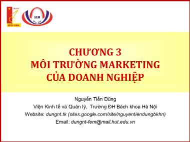 Marketing cơ bản - Chương 3: Môi trường marketing của doanh nghiệp