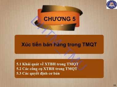 Thương mại quốc tế - Chương 5: Xúc tiến bán hàng trong TMQT