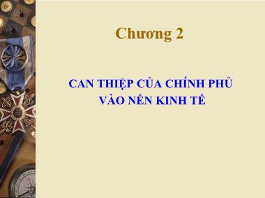 Bài giảng Kinh tế công cộng - Chương 2: Can thiệp của chính phủ vào nền kinh tế