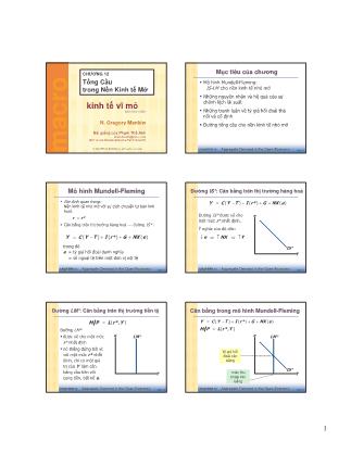 Bài giảng Kinh tế vĩ mô - Chương 12: Tổng cầu trong nền kinh tế mở