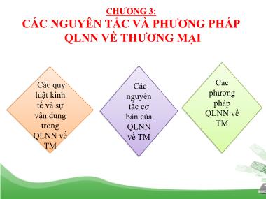 Bài giảng Quản lý nhà nước về thương mại - Chương 3: Các nguyên tắc và phương pháp qlnn về thương mại