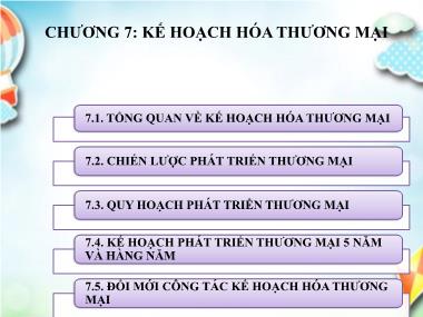 Bài giảng Quản lý nhà nước về thương mại - Chương 7: Kế hoạch hóa thương mại