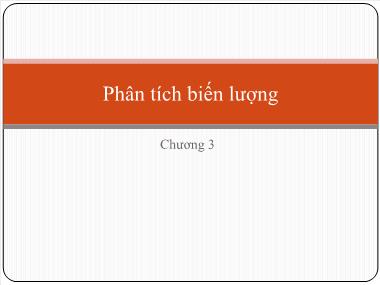 Bài giảng Quy hoạch thực nghiệm - Chương 3: Phân tích biến lượng