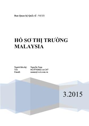 Hồ sơ thị trường Malaysia