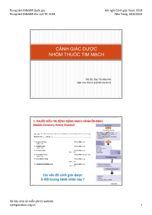 Bài giảng Cảnh giác dược nhóm thuốc tim mạch