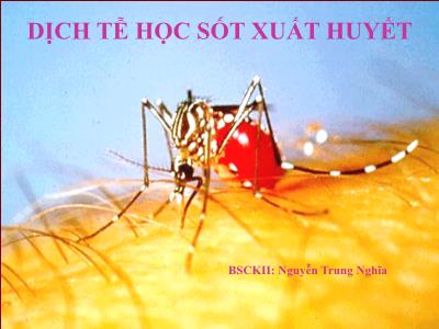 Bài giảng Dịch tễ học sốt xuất huyết