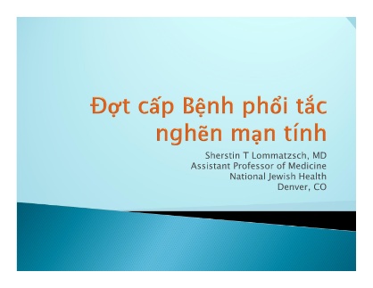 Bài giảng Đợt cấp bệnh phổi tắc nghẽn mạn tính