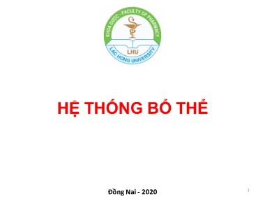 Bài giảng Hệ thống bổ thể