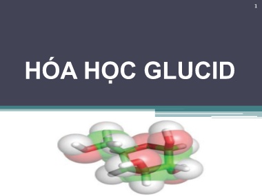 Bài giảng Hóa sinh - Chương 1: Hóa học Glucid