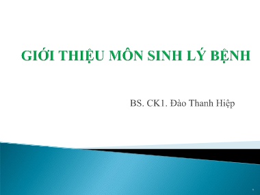 Bài giảng môn Sinh lý bệnh
