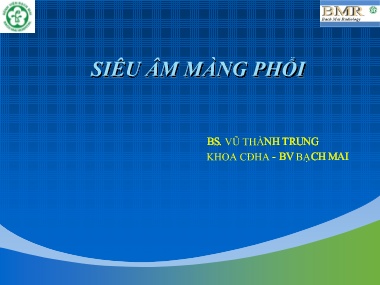 Bài giảng Siêu âm màng phổi