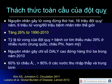 Bài giảng Thách thức toàn cầu của đột quỵ