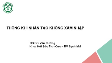 Bài giảng Thông khí nhân tạo không xâm nhập