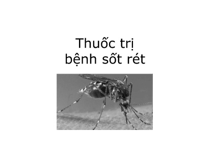 Bài giảng Thuốc trị bệnh sốt rét