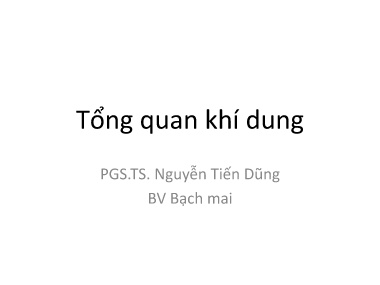 Bài giảng Tổng quan khí dung