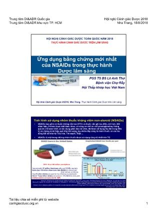 Bài giảng Ứng dụng bằng chứng mới nhất của NSAIDs trong thực hành Dược lâm sàng