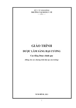 Giáo trình Dược lâm sàng đại cương