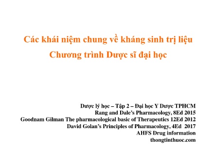 Giáo trình Dược lý học (Tập 2)