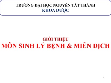 Giáo trình Sinh lý bệnh học