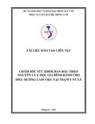 Tài liệu Chăm sóc sức khỏe ban đầu theo nguyên lý y học gia đình dành cho điều dưỡng làm việc tại trạm y tế xã