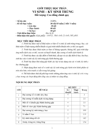 Tài liệu Vi sinh – ký sinh trùng